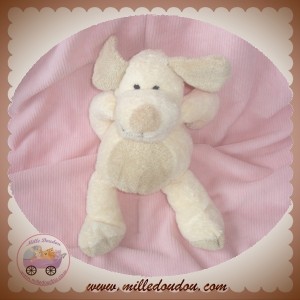 BABY CLUB C&A DOUDOU CHIEN ECRU VENTRE BEIGE NICOTOY