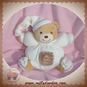 KALOO SOS DOUDOU OURS BEIGE CORPS BOULE ECRU LES TROIS OURS LINVOSGES 