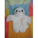 RAVENSDEN TUSHDEN DOUDOU PHOQUE MARIONNETTE PELUCHE BLANCHE