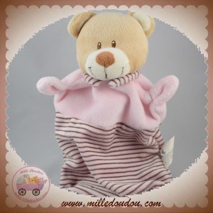 NICOTOY SOS DOUDOU OURS BEIGE PLAT ROSE RAYE
