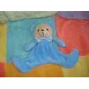 DIVERS SOS DOUDOU OURS BEIGE HOCHET PLAT BLEU NOEUD PAPILLON