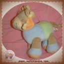 NICOTOY DOUDOU PELUCHE LION BEIGE VERT BLEU ORANGE EVEIL