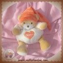 TAKINOU SOS DOUDOU OURS BEIGE BOULE ECRU COEUR BONNET