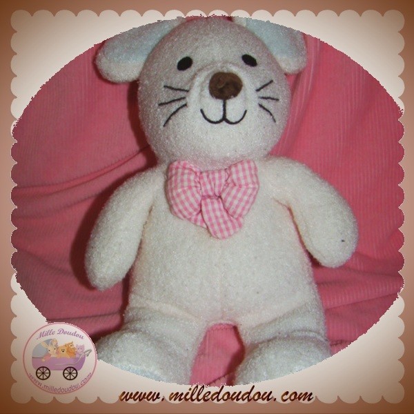 Doudou ours rose Luminou JEMINI