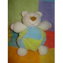 VETURA DOUDOU OURS BLANC BOULE BLEU VERT HOCHET