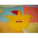 FISHER PRICE DOUDOU LUTIN PLAT JAUNE ET ROUGE