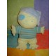 TAPE A L'OEIL DOUDOU PELUCHE OURS VERT PIRATE BLEU