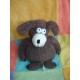 EGMONT TOYS DOUDOU PELUCHE CHIEN MARRON TRUFFE ECRU BILLES