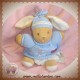 KALOO SOS DOUDOU LAPIN BEIGE BOULE ECRU PULL BLEU HIVER 