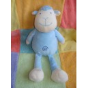 LE PETIT NOUVEAU AU BONHEUR DE VIVRE DOUDOU MOUTON BLEU ECRU SPI