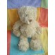 GUND DOUDOU PELUCHE OURS BOUCLETTE BEIGE CLAIR TRUFFE MARRON BIL