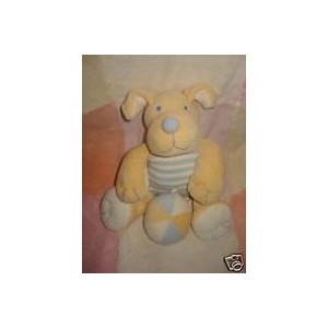 JOLLYBABY DOUDOU PELUCHE CHIEN MUSICAL BLEU RAYE