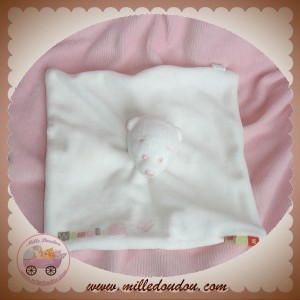 DISNEY DOUDOU OURS WINNIE L'OURSON PLAT BLANC ROSE CARREFOUR