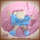 TEX DOUDOU OURS BEIGE PLAT BLEU TRACTEUR JAMBES BEIGE SOS