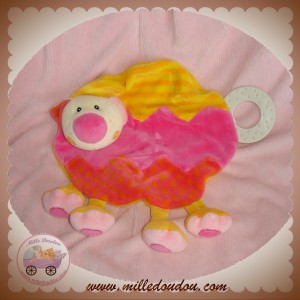 BABYSUN DOUDOU SOURIS OURS ECRU PLAT ROSE DENTITION SOS