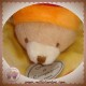 DOUDOU ET COMPAGNIE SOS OURS FLEUR ORANGE ROUGE PELUCHE TATOO