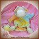 DOUDOU ET COMPAGNIE VACHE MARIONNETTE JAUNE ORANGE VERT 1490