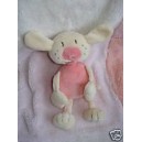 BABYSUN DOUDOU LAPIN CHIEN ECRU ROSE BABY SUN