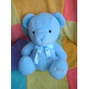 NATALYS SOS DOUDOU OURS BLEU NOEUD SATIN ASSIS