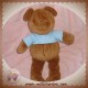 JACADI DOUDOU OURS MARRON PULL BLEU 33 CM SOS