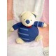 BABYSUN DOUDOU PELUCHE OURS BOULE BLEU HOCHET FEHN BABY SUN