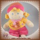 MOTS D'ENFANTS DOUDOU POUPEE FILLE HABIT ROSE JAUNE SOS