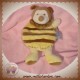 DOUDOU ET COMPAGNIE BOURDON ABEILLE PONPON CAPE MARRON JAUNE 18 CM