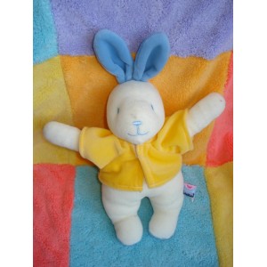 SUCRE D'ORGE SOS DOUDOU LAPIN BLANC MANTEAU JAUNE