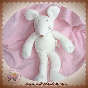 FNAC EVEIL ET JEUX DOUDOU PELUCHE SOURIS BLANCHE SOS