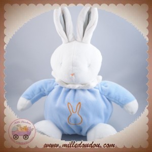 KLORANE SOS DOUDOU LAPIN BLANC BOULE BLEU GRIS