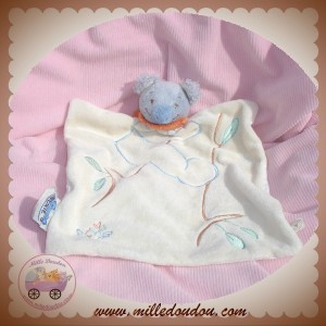 NOUKIE'S DOUDOU KOALA CUBY PLAT ECRU BLEU SOS