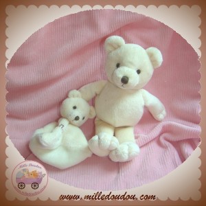 BABYNAT BABY NAT SOS DOUDOU OURS ECRU + BEBE PLAT NATURE