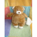 ANNA CLUB PLUSH SOS DOUDOU OURS MARRON MOUCHOIR ECRU