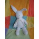 SERGENT MAJOR DOUDOU PELUCHE LAPIN BLANC ECHARPE BLANCHE