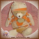 DOUDOU ET COMPAGNIE SOS OURS BEIGE CORPS ECRU PECHE 44 CM