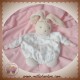 KALOO DOUDOU LAPIN LILIROSE PLAT TISSU FLEUR NOEUD EXTREMITE