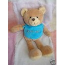 BABYNAT BABY NAT DOUDOU OURS MARRON T-SHIRT BLEU