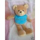 BABYNAT BABY NAT DOUDOU PELUCHE OURS MARRON T-SHIRT BLEU