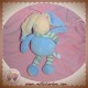 AJENA SOS DOUDOU LAPIN SAUMON BLEU LUNE MUSICAL