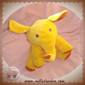 MARESE SOS DOUDOU PELUCHE ELEPHANT JAUNE ORANGE