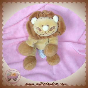 NOUKIE'S SOS DOUDOU LION KOMBA BEIGE MARRON 14 cm