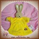 BENGY SOS DOUDOU LAPIN PLAT JAUNE COCCINELLE