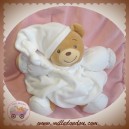 KALOO SOS DOUDOU OURS BLANC VELOURS DRAGEE 25 CM