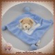 SABILUC SOS DOUDOU OURS BEIGE CORPS PLAT BLEU