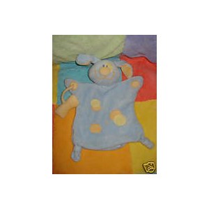 KIABI SOS DOUDOU PELUCHE CHIEN MARIONNETTE BLEU OS