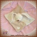 POMMETTE DOUDOU LAPIN PLAT BEIGE BLANC SOS