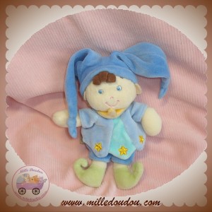 NICOTOY DOUDOU LUTIN POUPEE BONNET BLEU 14 CM SOS