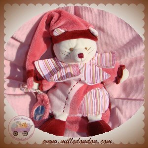 DOUDOU ET COMPAGNIE CHAT MINOUCHETTE MARIONNETTE ROSE