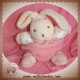 KALOO DOUDOU SOS LAPIN LILIROSE BOULE ROSE FLEURS HOCHET