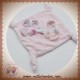 KALOO SOS DOUDOU CARRE ROSE PLAT LILIROSE FLEUR NOEUD